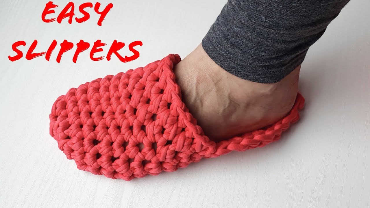 How to Crochet Slippers Super Easy for Beginners#slidders
