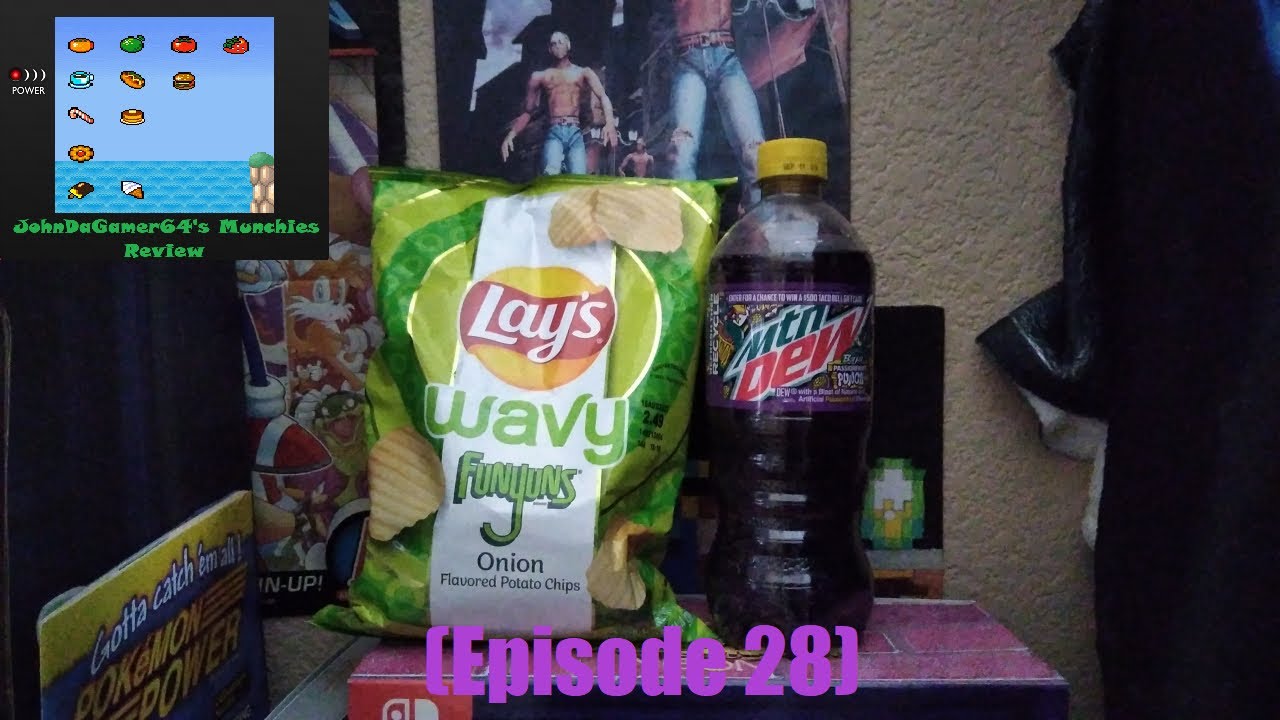 Mountain Dew: Passion Fruit Punch & Lay's Funyuns Onion Chips | JohnDaGamer64's Munchies Review