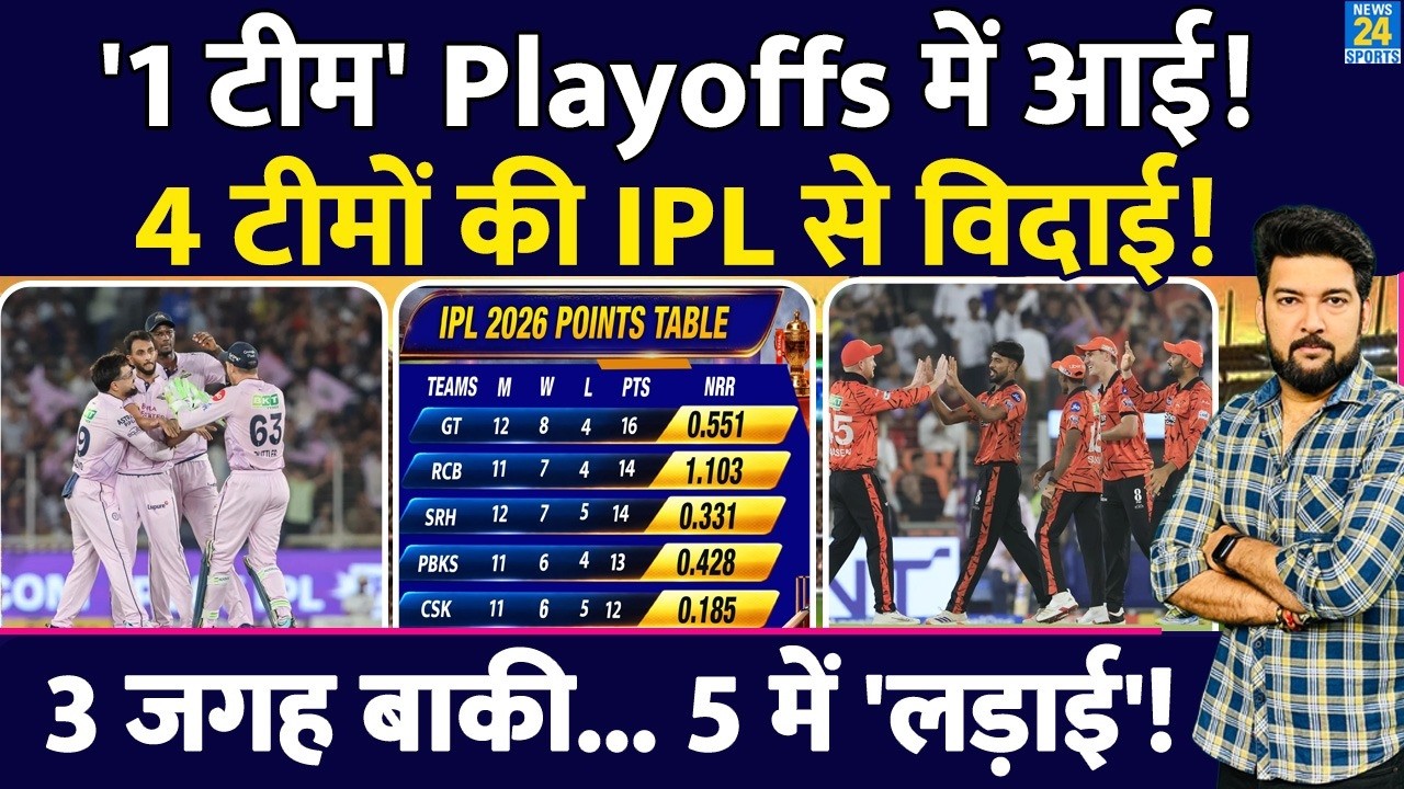 IPL POINTS TABLE: 5 में 5 जीत, GT Playoffs में आई! 4 टीमों की IPL से विदाई! RCB, SRH, PBKS, RR, CSK