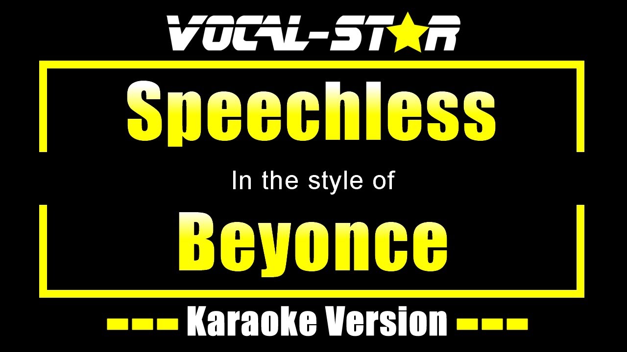 Beyonce - Speechless Karaoke Song With Lyrics Vocal-Star Karaoke Version