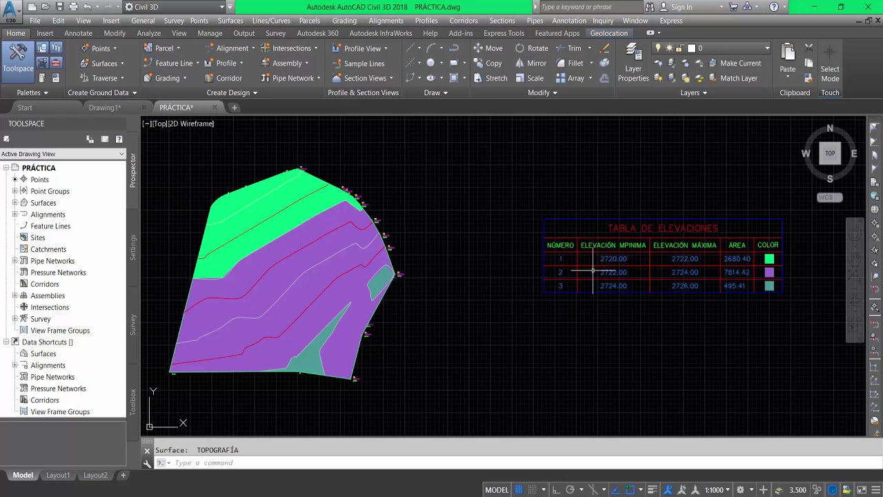 ANÁLISIS DE SUPERFICIES (ELEVACIONES, PENDIENTES)│TUTORIAL AUTOCAD CIVIL 3D 2018│