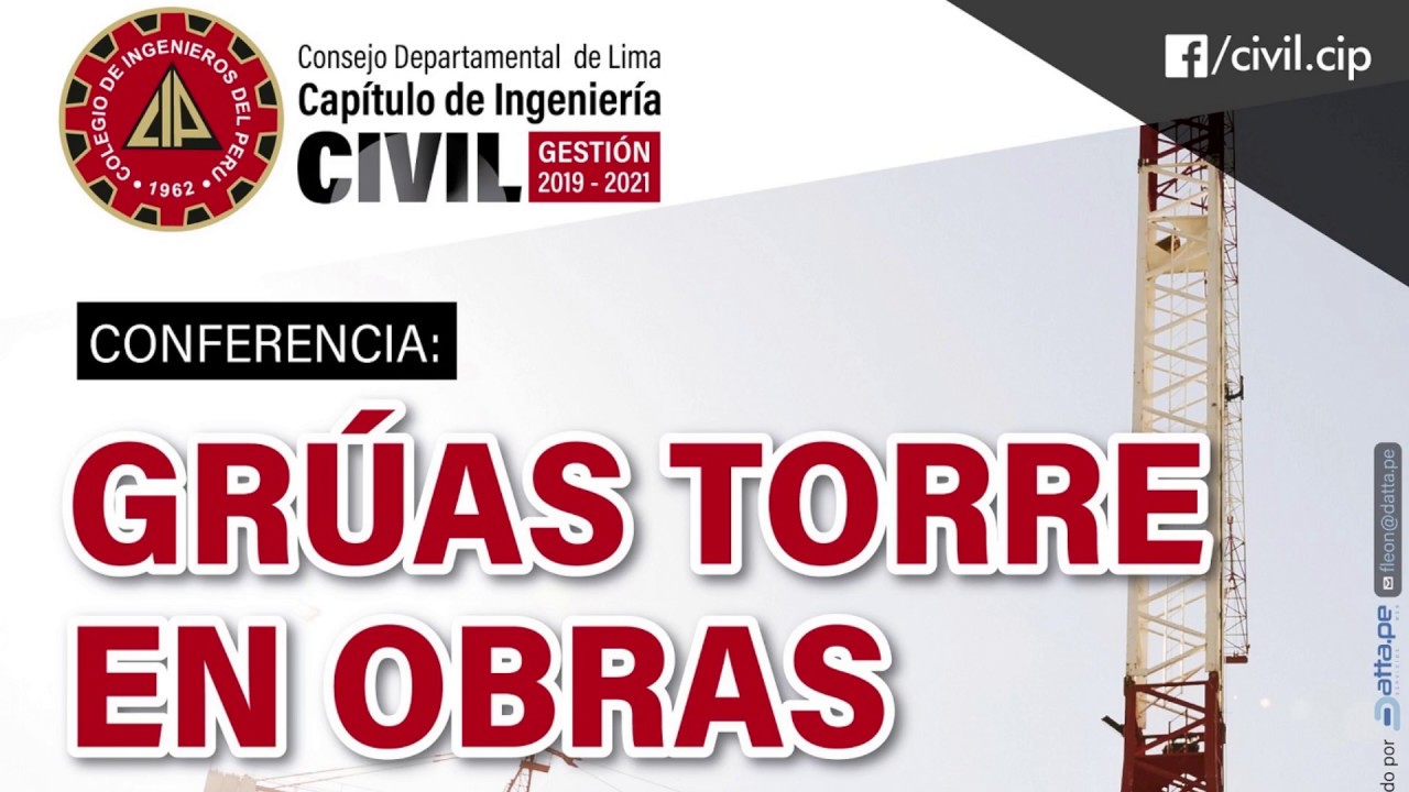 Conferencia: Gruas torre  en obras.
