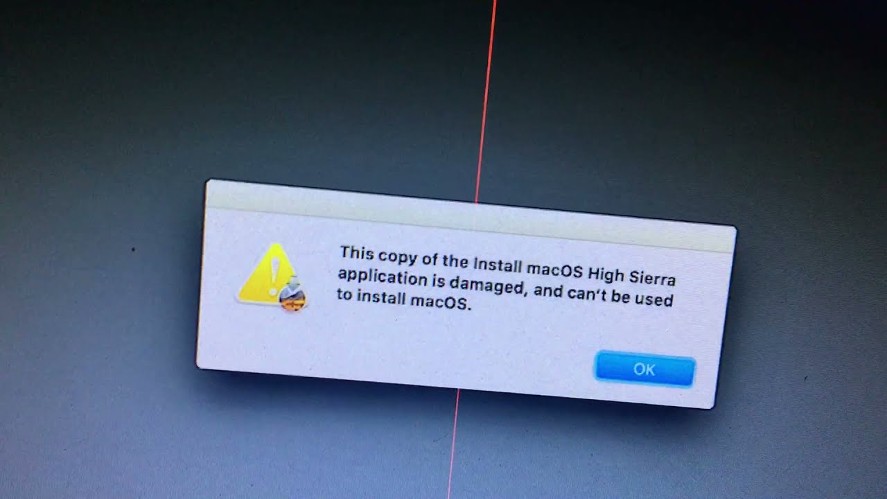 How to solved this copy of the install macOS application is damaged. and can’t be used to install