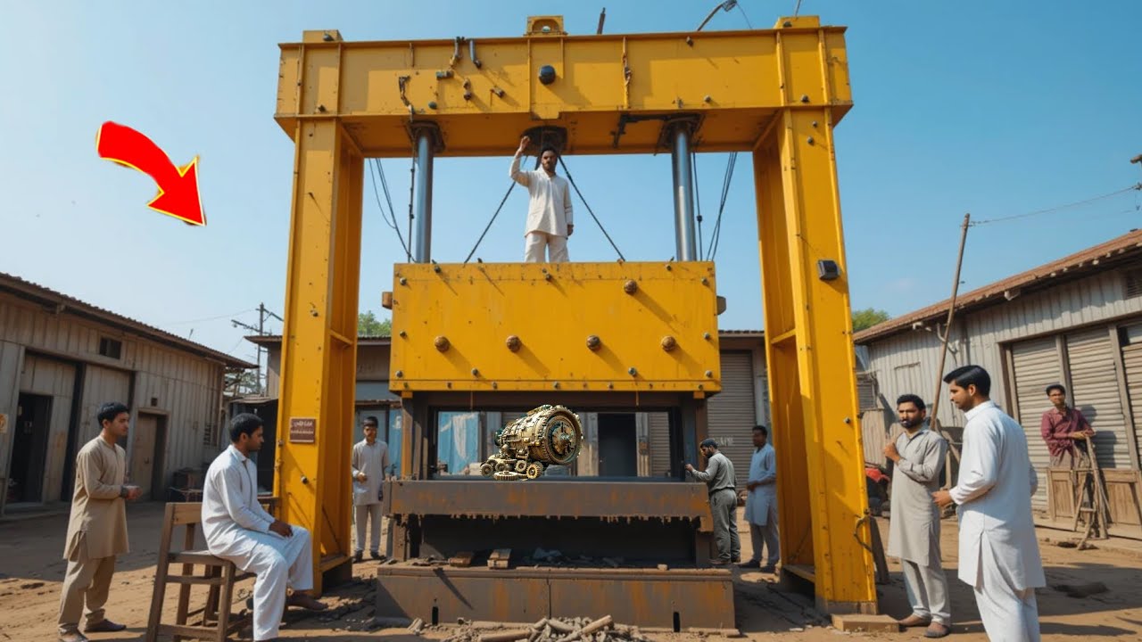 Amazing Transformation: A Press Machine Successfully Built from Old Scrap Iron in a Simple Way