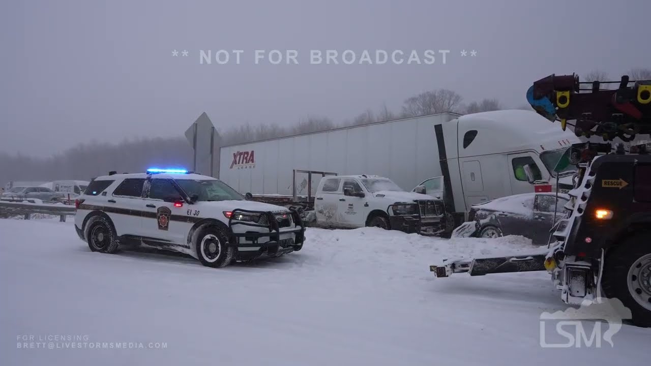 01-15-2026 Harborcreek, PA - I-90 Pileup, Multiple Major Accidents, Multiple to Hospital