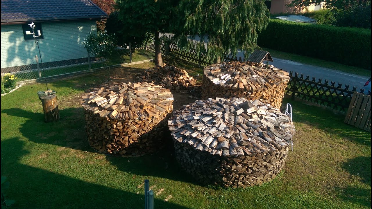 Preparing firewood - WOODPILE  - Timelapse - (28 hours effective working time) - gopro