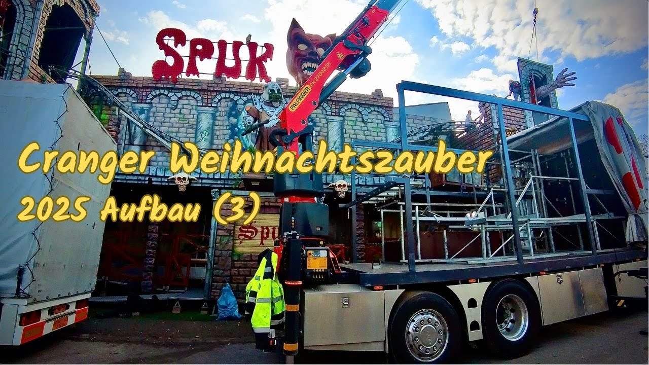 Cranger Weihnachtszauber 2025 Aufbau (3) 🌞 Eis-Attraktion im XXL-Format wartet auf Besucher-Kirmes