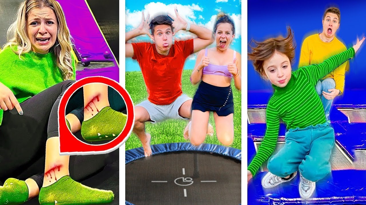 3 AVVENTURE DI NINNA E MATTI SUI TAPPETI ELASTICI - Ninna è caduta e si fa male