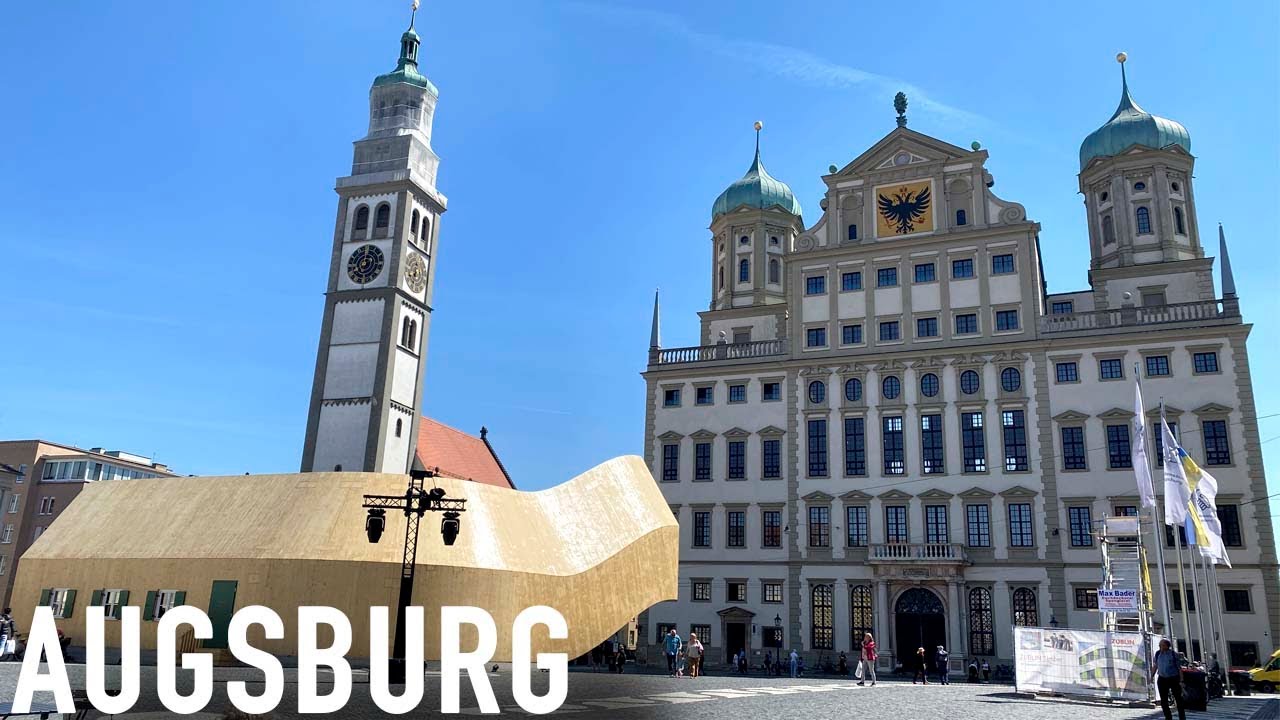 Walking Augsburg. АУГСБУРГ. Бавария. Древний город Германии