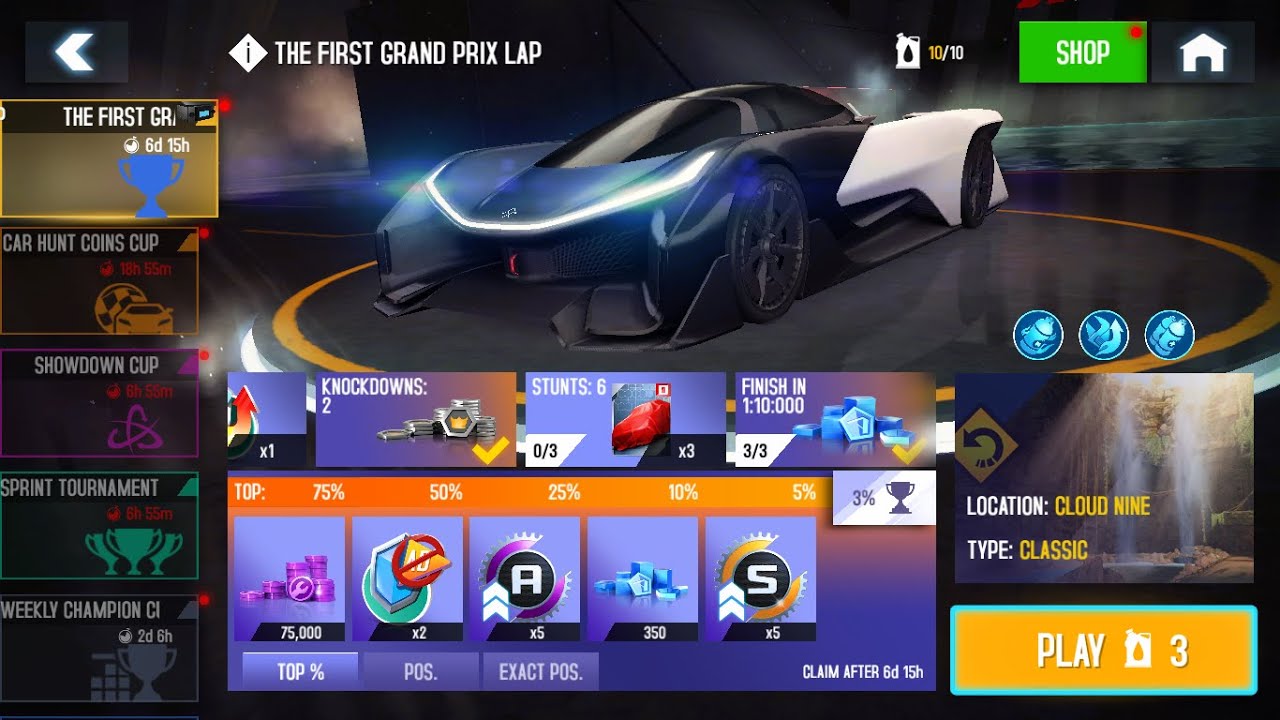 THE FIRST GRAND PRIX LAP top 3% | asphalt8 grand prix lap event