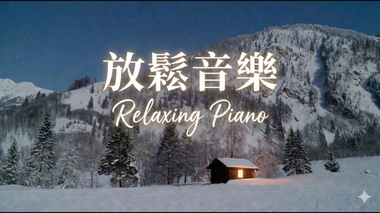 【輕音樂】窗外是寂靜的山谷雪景，屋內是溫暖的爐火與鋼琴｜在此靜度寒冬，洗滌心靈的療癒旋律
