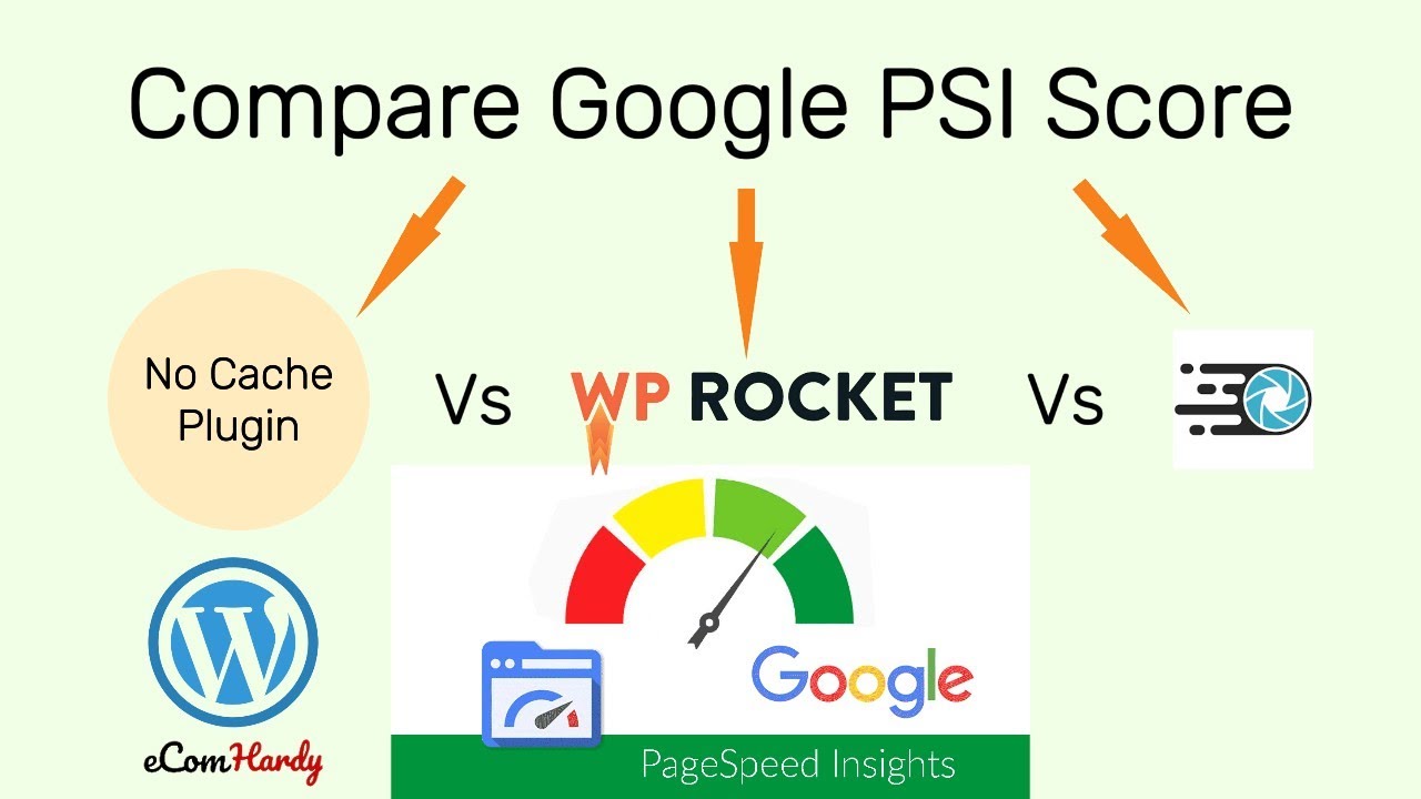 Which one wins? | No Caching vs WProcket vs Swiss Caching Plugin in Google page speed insight