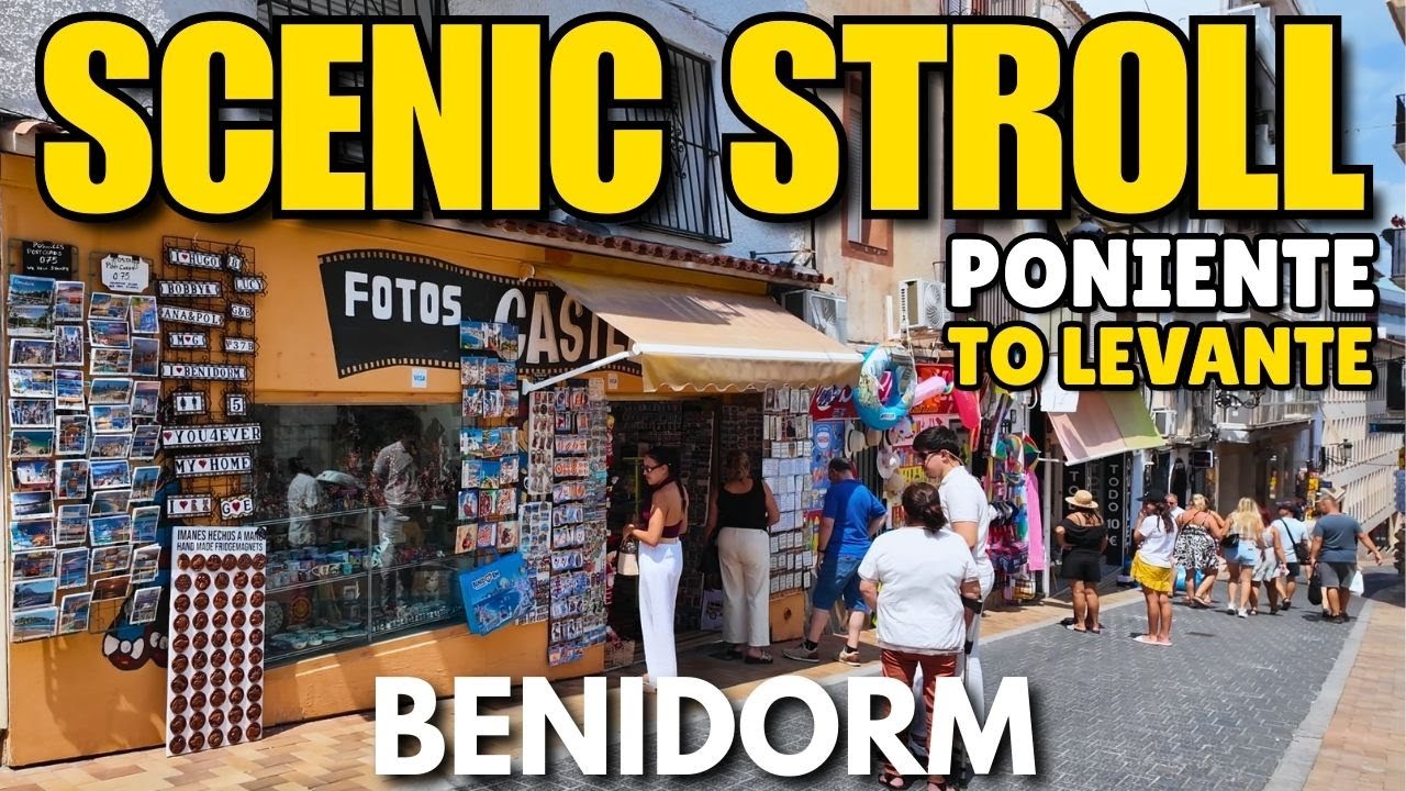 Benidorm Poniente ➝ Levante Beach 🏖️ | A Relaxing Walk Between Two Beautiful Beaches