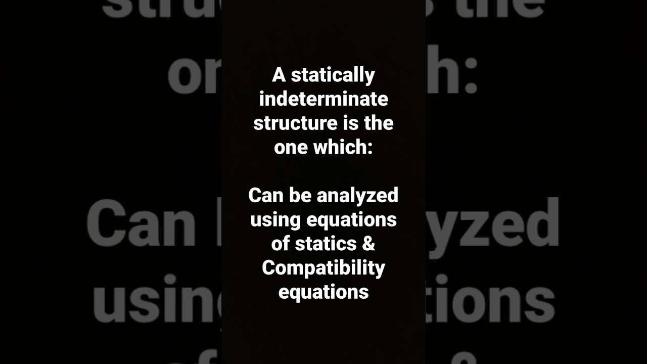 Determinacy & Indeterminacy (from Structural Analysis)