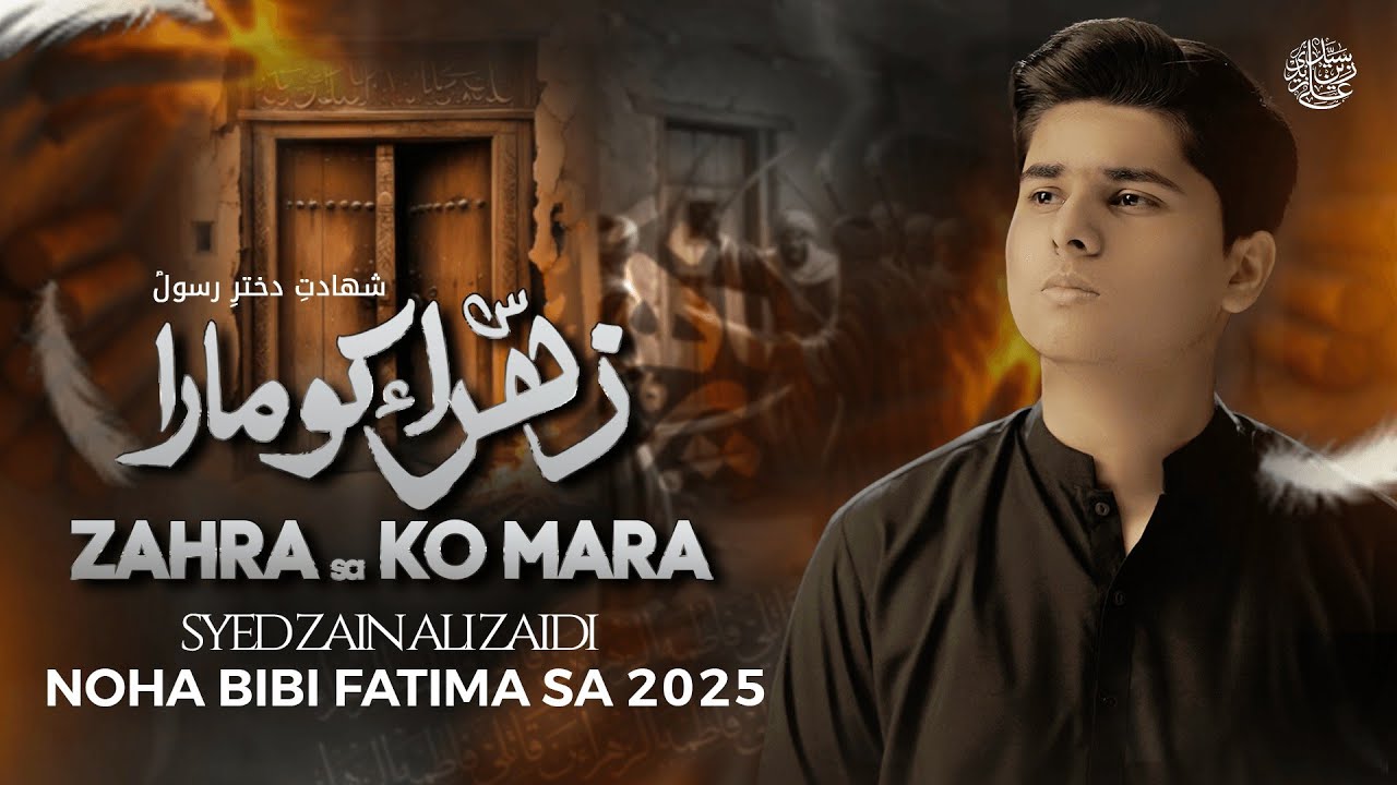 Zahra S.A Ko Maara | Syed Zain Ali Zaidi | Ayyam e Fatima Noha 2026 | Bibi Fatima Noha