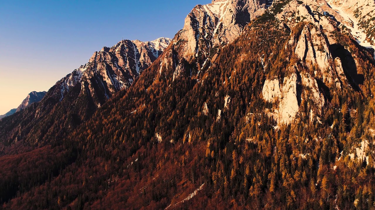 Spring sunrise over Bucegi Mountains in Romania / #DragosCuDrona