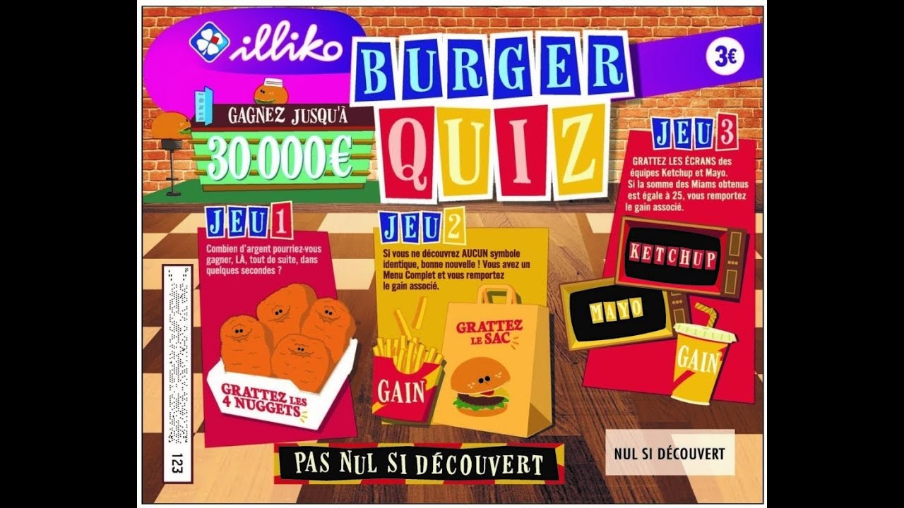 Carnet Burger Quizz 1ère partie