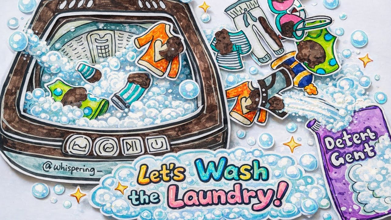 (Paper art 🎨 )home reset process🤩| Laundary & cupboard cleaning 👕👖