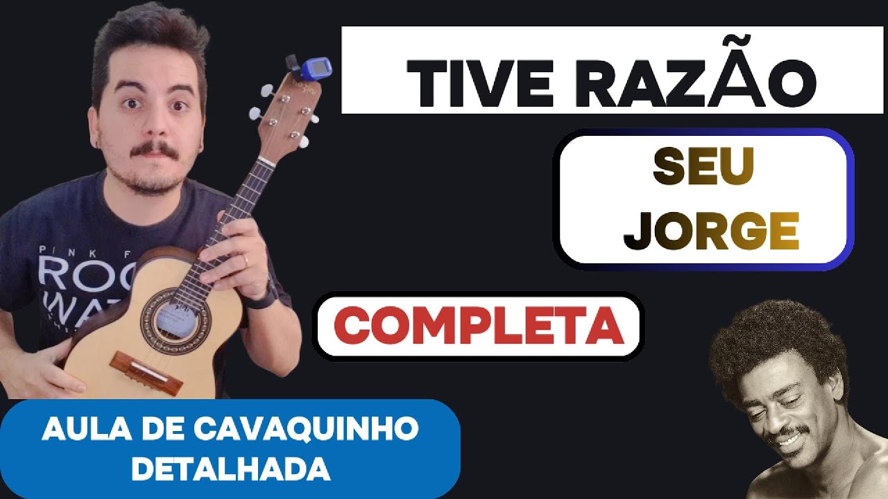 Como tocar TIVE RAZÃO no cavaquinho | AULA COMPLETA para tocar igual a música