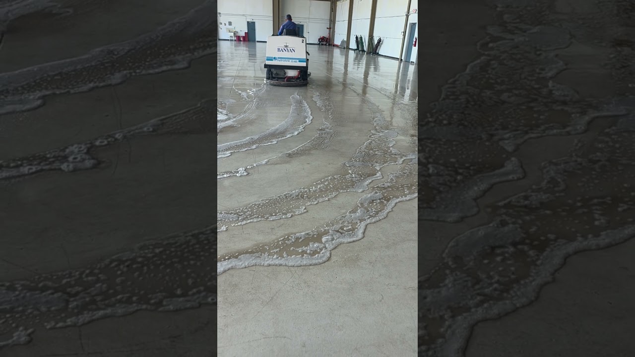 Cleaning the Hanger Floor today