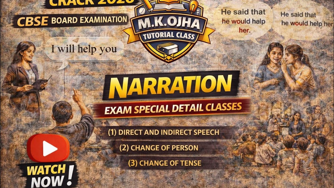 Class 10th English grammar NARRATION 