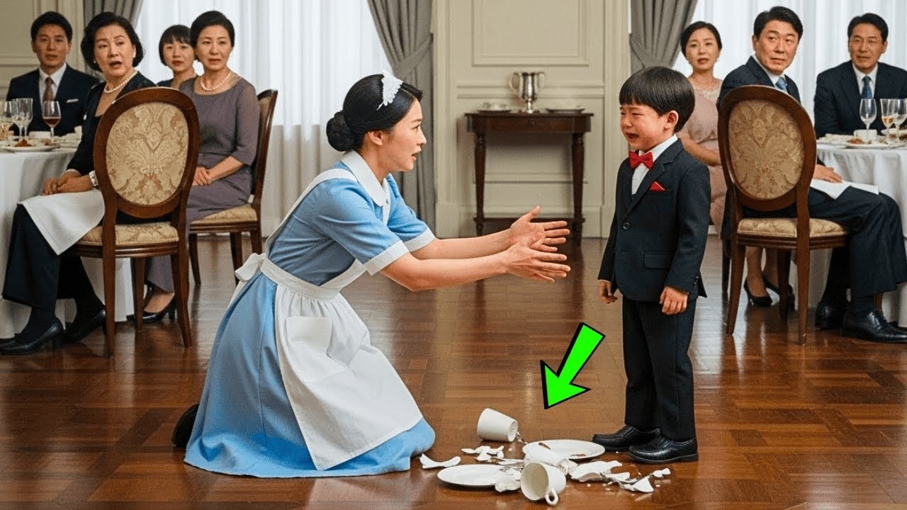 재벌의 아들은 울음을 멈추지 않고 접시를 부수고 있었다… 그때 한 수줍은 웨이트리스가 그에게 손을 내밀었다