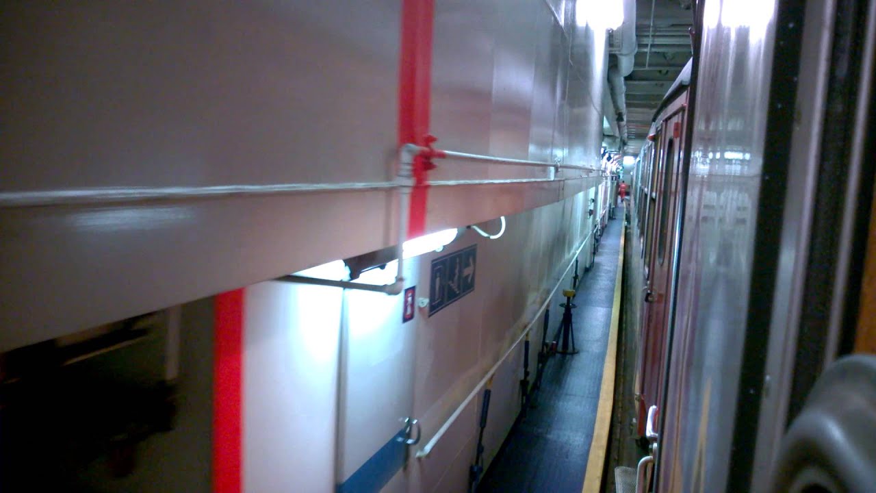 Night train Malmö - Berlin loaded on to train ferry