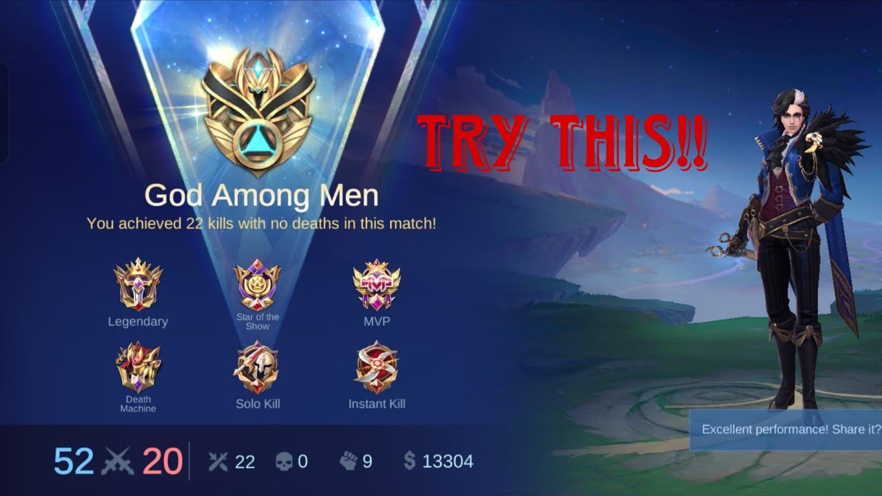 New gusion gameplay//you must try this build /elite skin