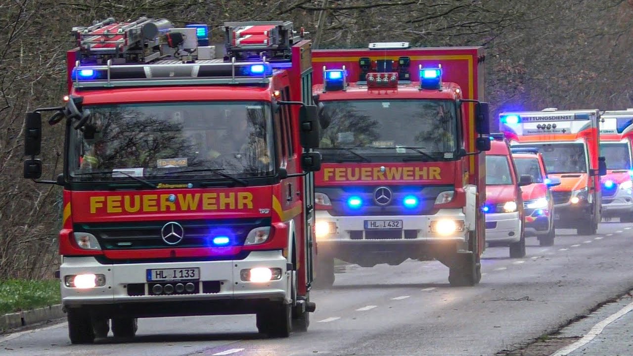 [Flugnotlage - Sirenenalarm] Einsatzfahrten zur ICAO-Übung Lübeck 2024