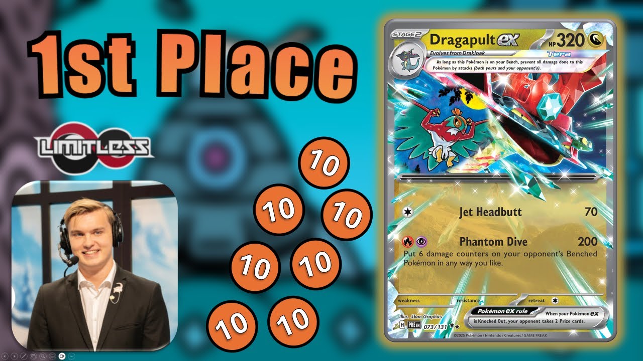 Dragapult Dusknoir League Cup Win Tabletop Gameplay PTCG