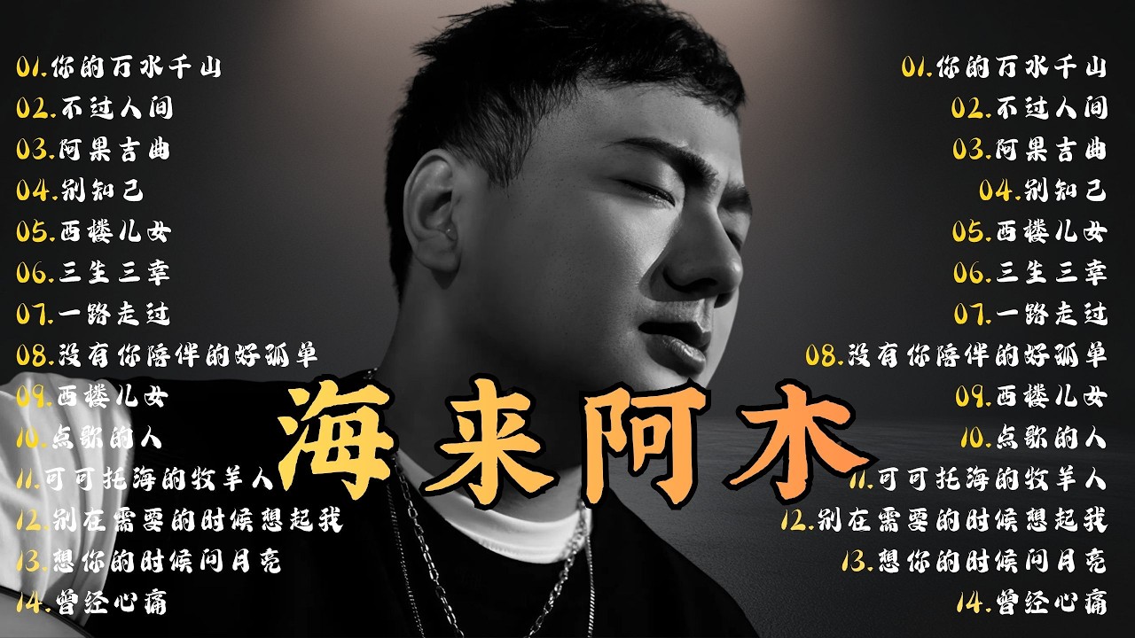 🎶 Hailai amu: 海来阿木10首最火的歌: 不过人间 \ 你的万水千山 \ 别知己 \ 三生三幸 \ 点歌的人 \ 太多 \ 月亮看着我 \ 过路的晚风