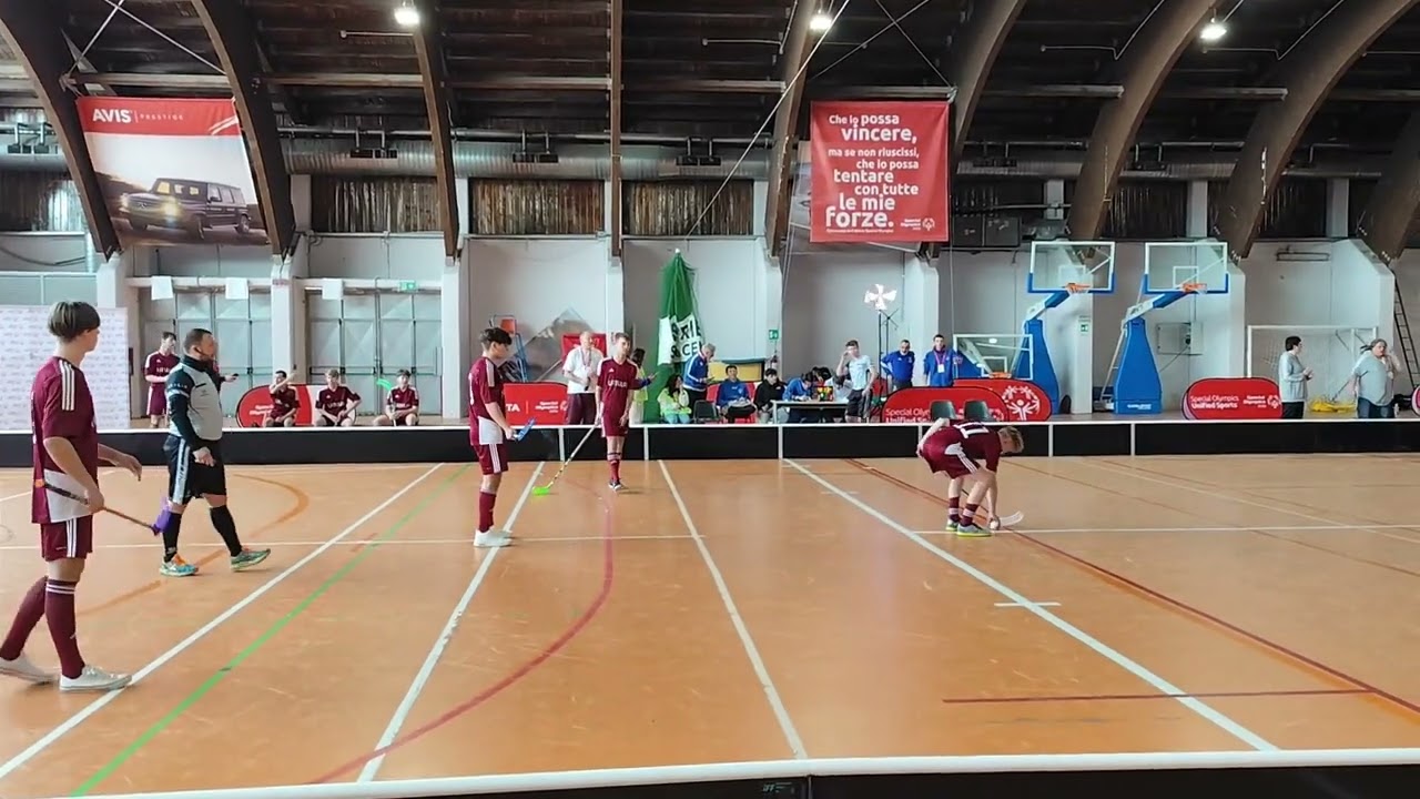 Special Olympics Unified floorball tournament Sestriere (Italy) 06.03.2024. LATVIA - GERMANY 2:1
