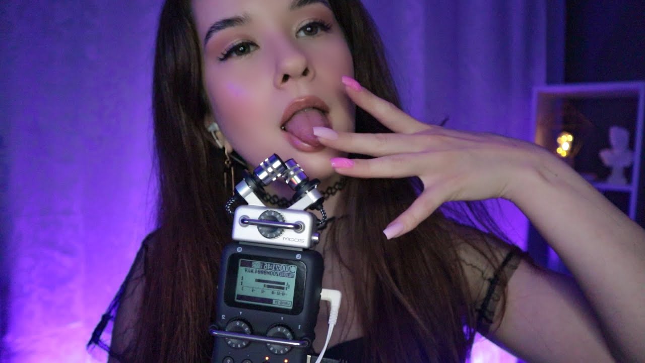 ASMR Гипнотические близкие ЗВУКИ РТА и Движения рук Mouth sounds & Hand movements АСМР Zoom5