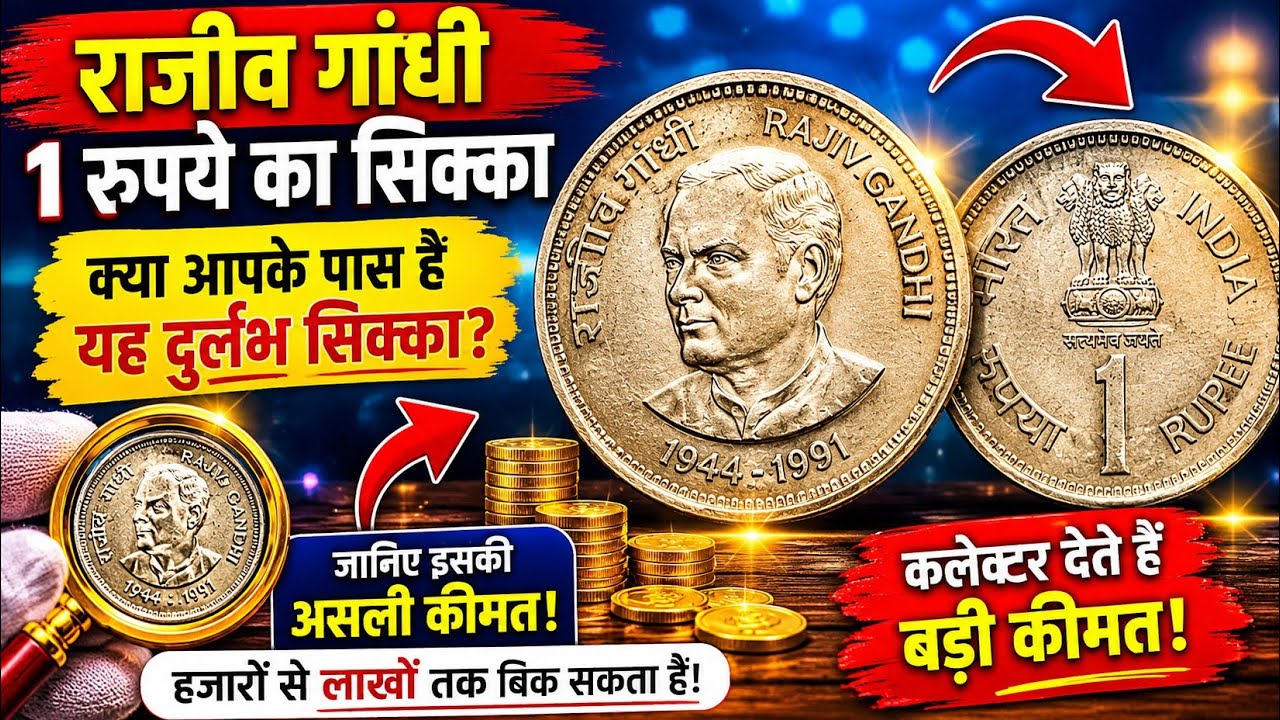 1 rupee rajiv gandhi coin value👍💯