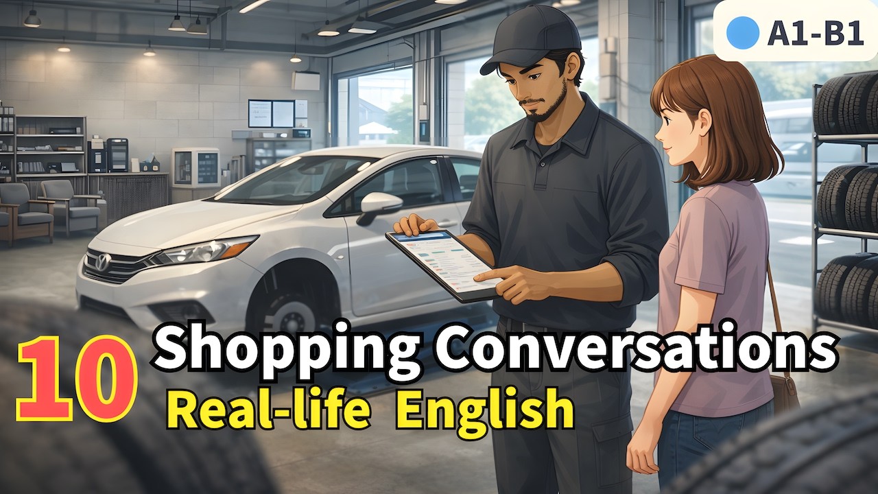 Master Real-Life Shopping English | 10 Everyday Dialogues for A1–B1 Learners