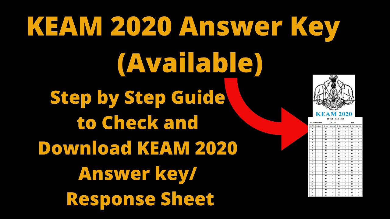 KEAM Answer Key 2020 (Released) - How to Check KEAM 2020 Official & Institutional KEAM Answer Key