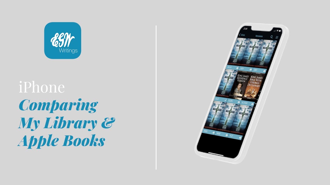 A Look at Comparing My Library and Apple Books on the EGW Writings 2 app on the iPhone