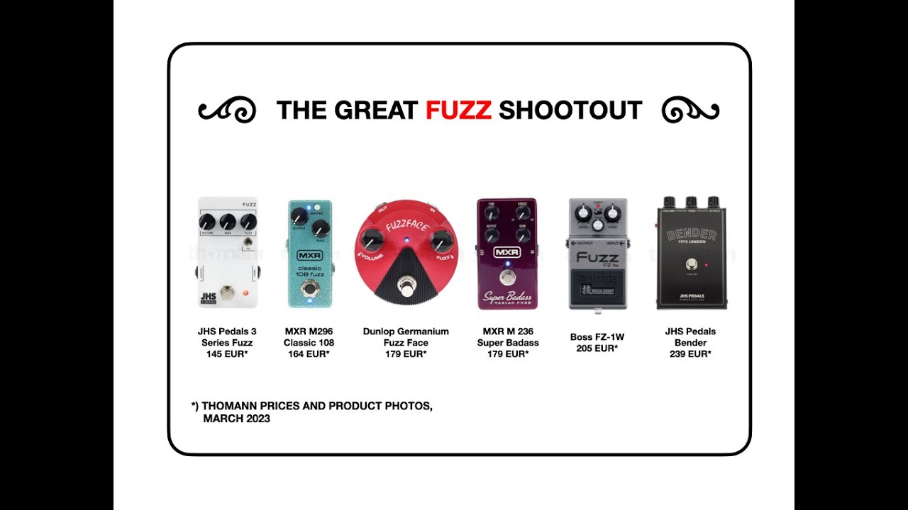 Six FUZZ pedals --- which sounds the best?