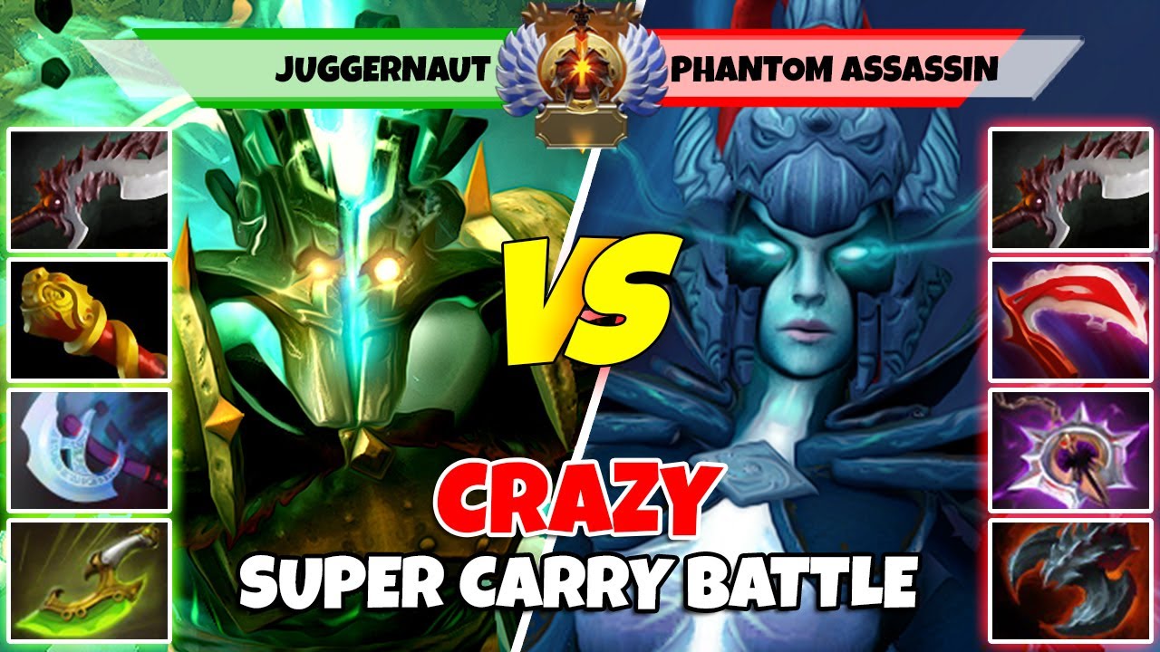 JUGGERNAUT (Carry) против PHANTOM ASSASSIN (Carry) — Battle Of Immortal Rank Dota 2 Players — Z D...