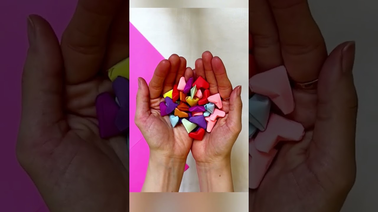 Super Easy Lucky Heart ❤️ #shorts #valentine #diy #origami #papercraft #origamidiy