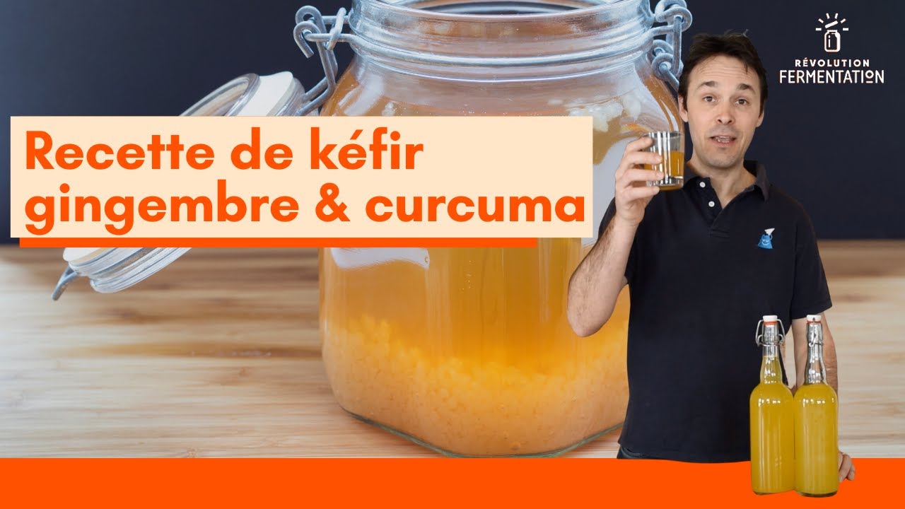 Recette de kéfir au gingembre et curcuma