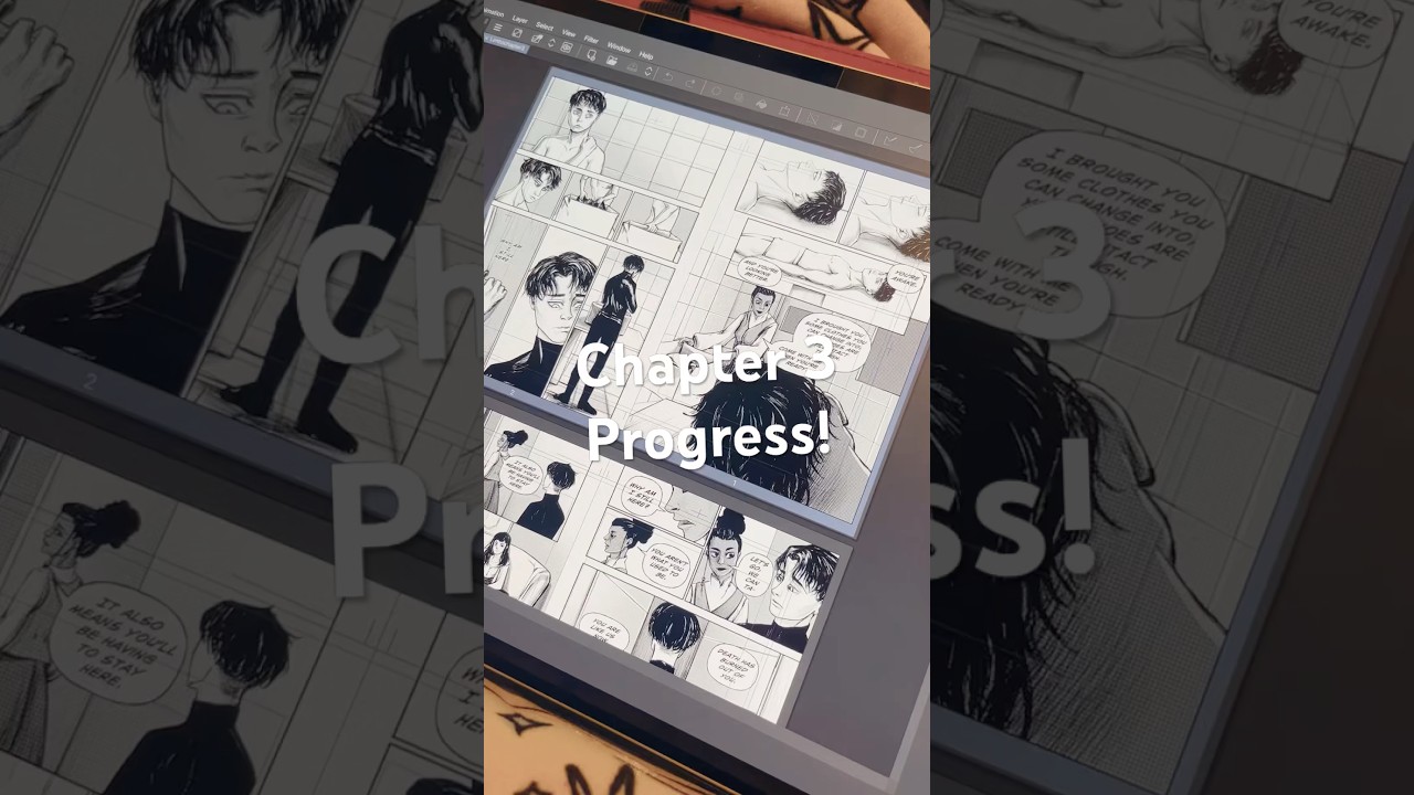 Nearing the end of this chapter! #makingmanga #comicart #digitalmanga #comiccreator #indiemanga #art