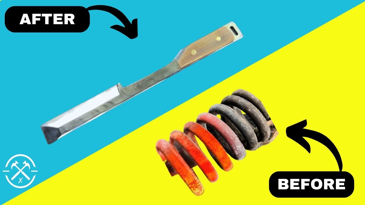 Making A Sharp Knife With  A  Spring  | Knife Making | Sharp Knife | Forging | The Craft Man