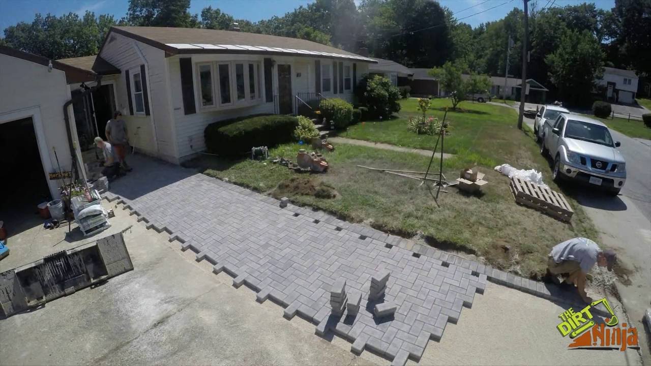 Heated Paver Walkway Construction Timelapse