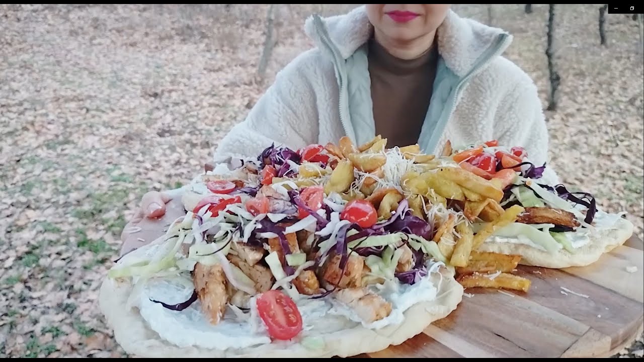 Traditional GREEK GYROS over Open Fire! 🔥 Wild Cooking ASMR | Gyros autentic la foc de tabără