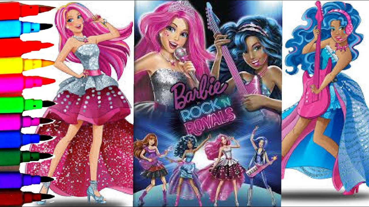 Barbie Rock N' Royals Coloring Book Pages Compilations Brilliant Color Fun Art Kids Balloons Toys