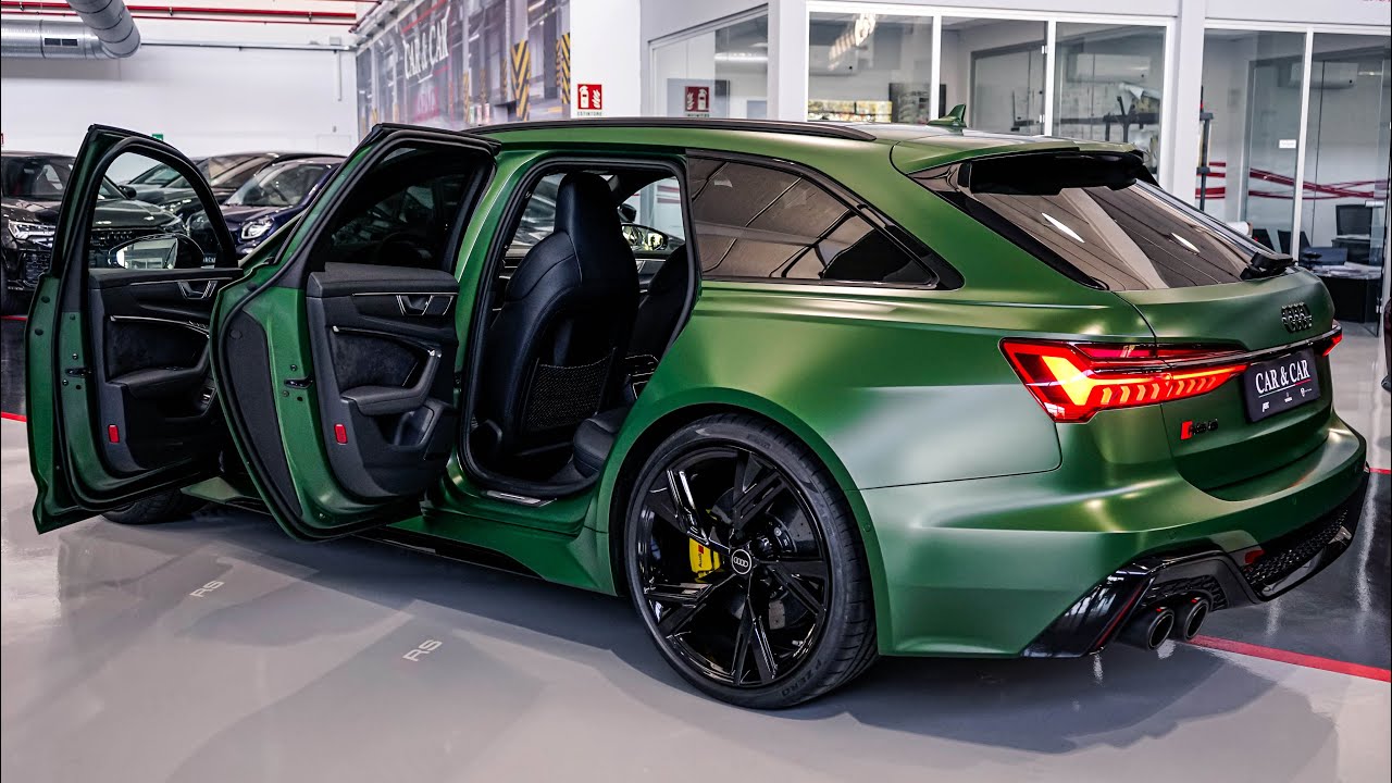 AMAZING 2023 Audi RS6 in Matte Sonoma Green - Interior and Exterior Walkaround
