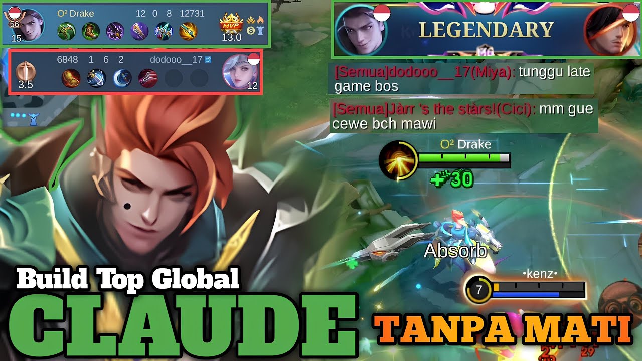 MIYA BILANG TUNGGU LATE GAME?? TAPI MALAH DAPAT COKLAT!! INI CARAKU MAIN CLAUDE TANPA MATI - MLBB