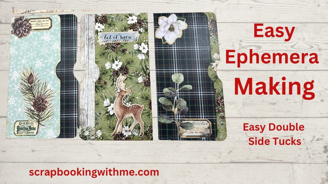 The Easiest and Quickest Double Side Tucks ~ Using Scrapbook Paper