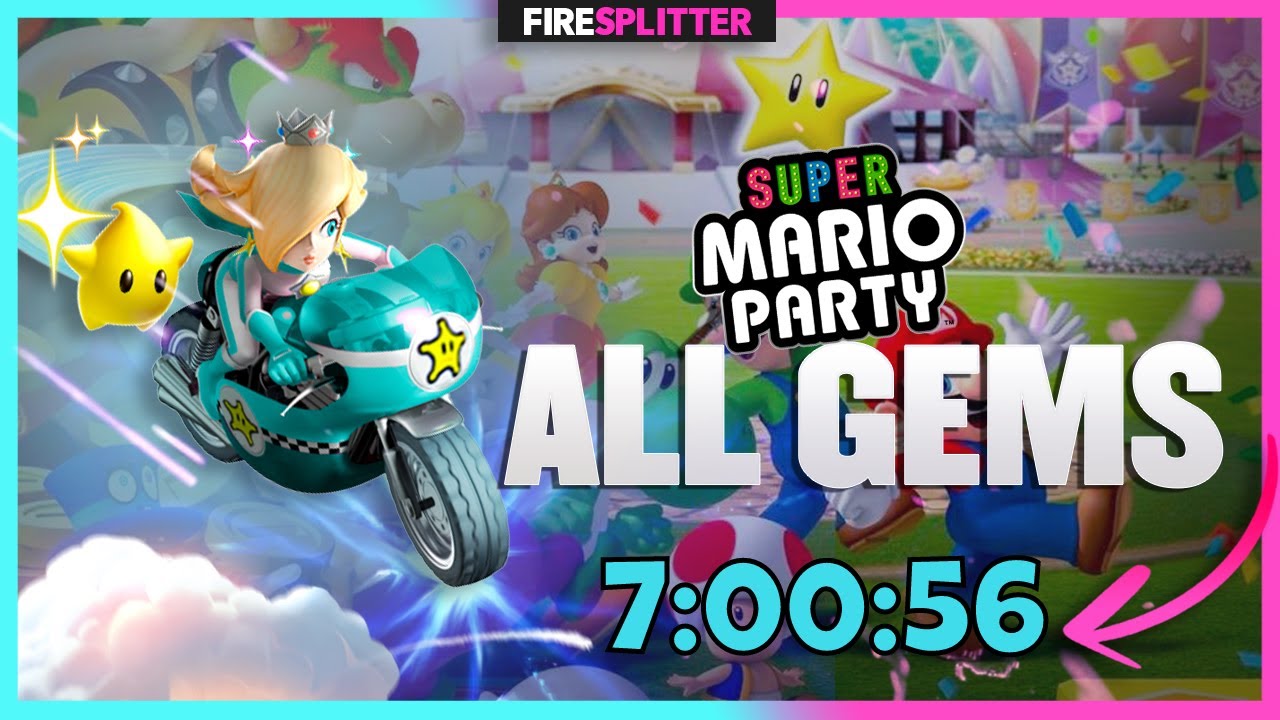 Super Mario Party - All Gems in 7:00:56 by Firesplitter